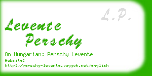 levente perschy business card